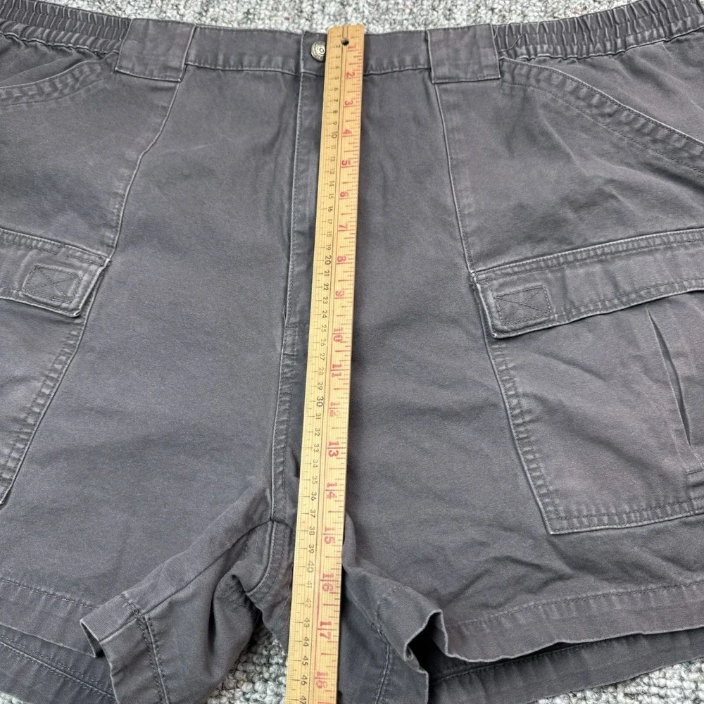 Cabelas Shorts Mens 48 Cargo Hiking Outdoors Elastic Waist Cotton Gray